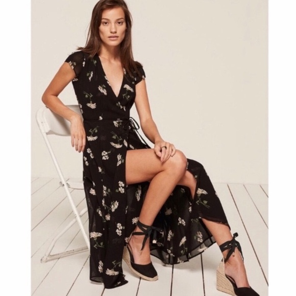 Reformation Carina Wrap Dress in Ophelia Print